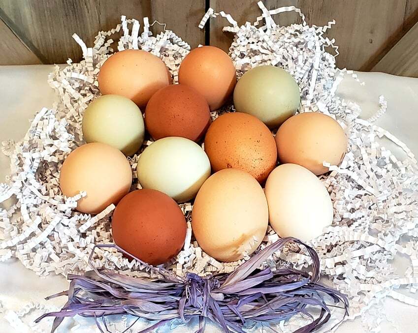 Hand Decorated Wire Egg Baskets